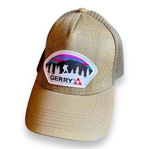 NEW Gerry Flex Fit Hat Camp Green Mesh Back Fitted Baseball Cap Mens L/XL